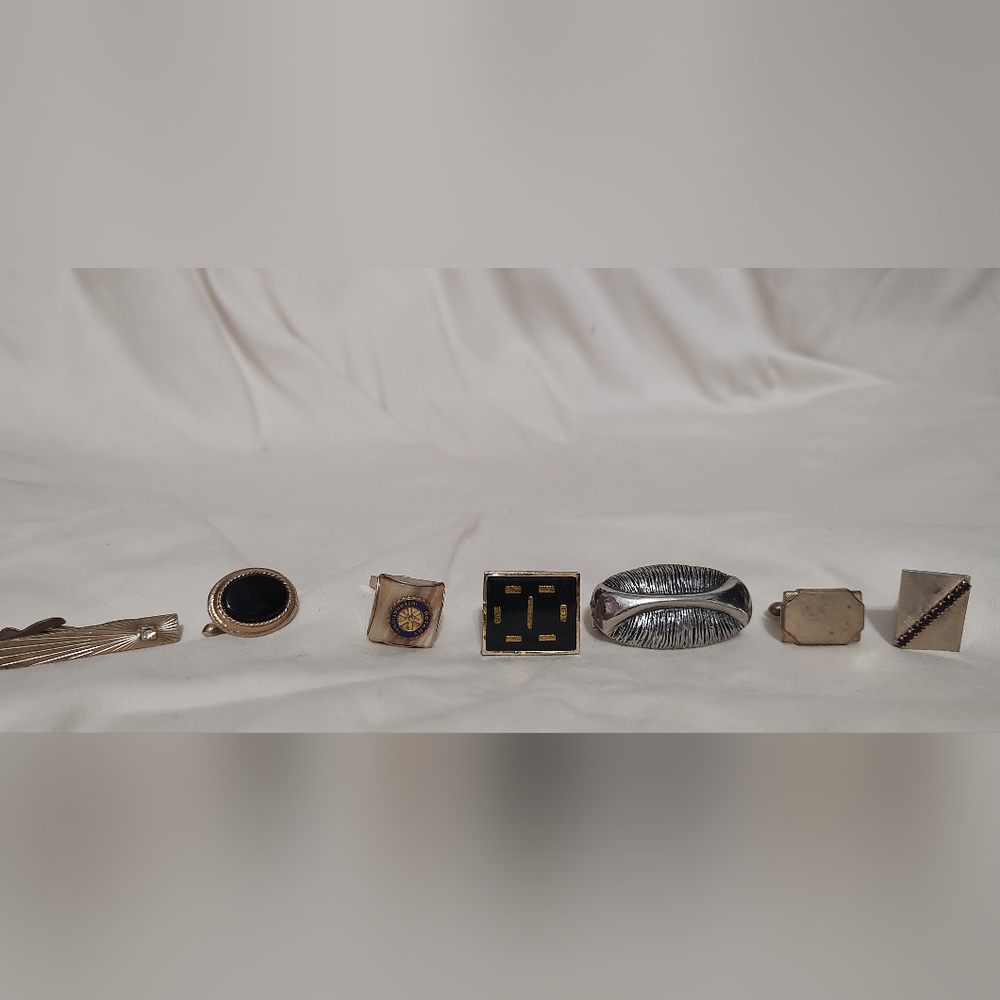 Vintage Cufflinks And Tie Bar Clips
